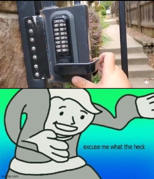 Opening a locked gate from behind Imgflip