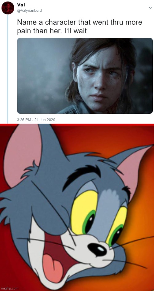 Image tagged in name one character who went through more pain than her