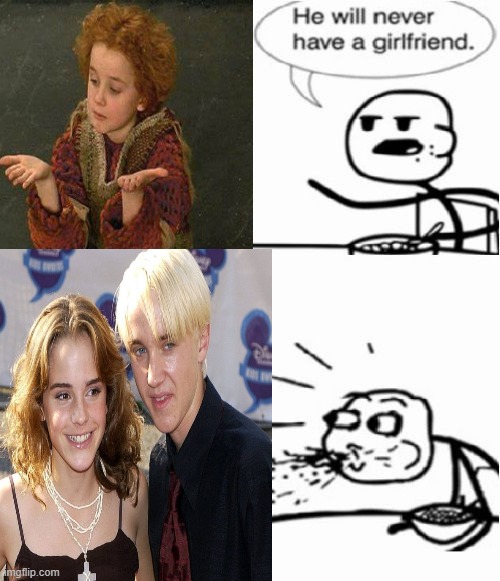 Image tagged in harry potter,dating,draco malfoy,hermione granger Imgflip