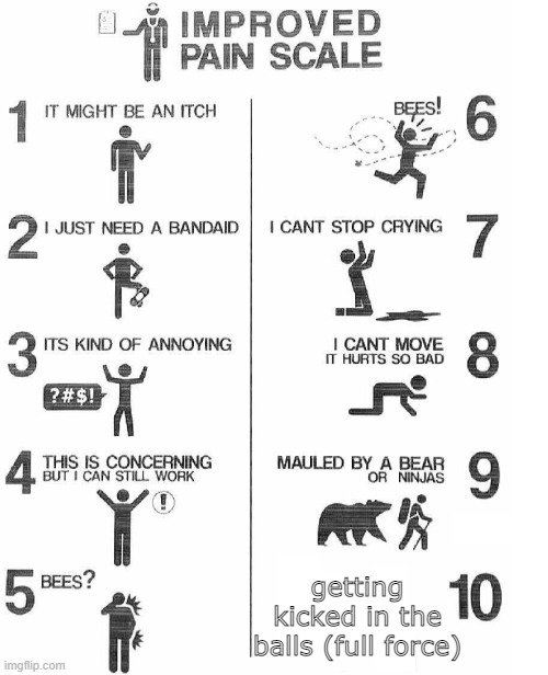 Improved Pain Scale Imgflip