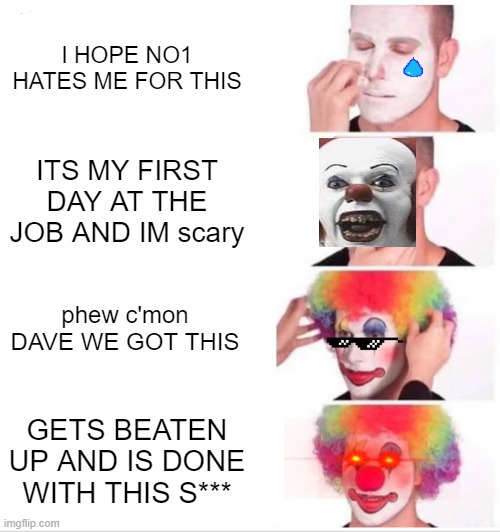 Clown Applying Makeup Meme Imgflip