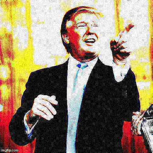 Donald Trump birthday deepfried Blank Template Imgflip