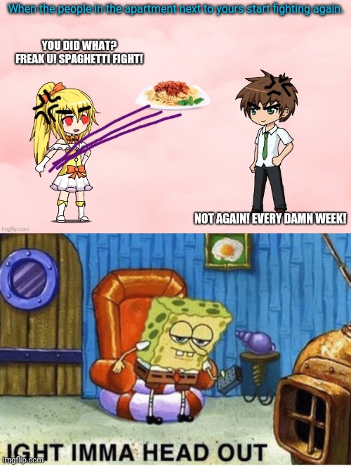 Spaghetti fight Imgflip