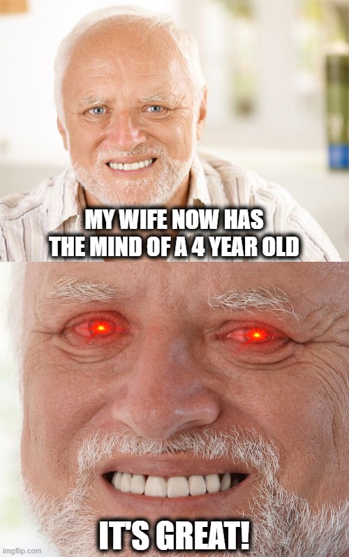 Image tagged in awkward smiling old man,hide the pain harold,memes
