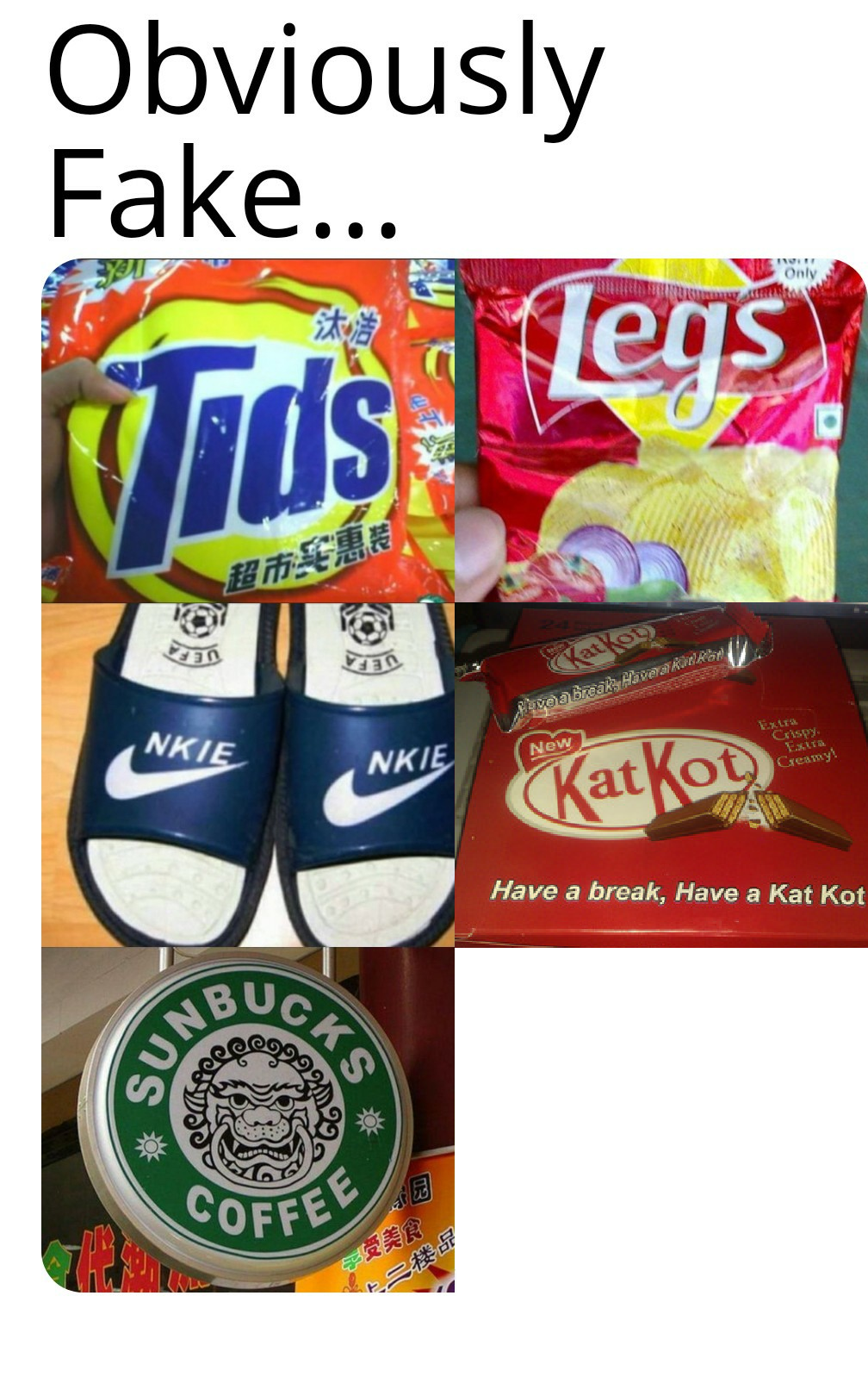 Fake brands Blank Template Imgflip