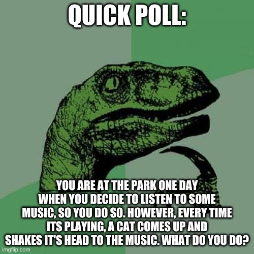 cat vibing to this question Imgflip