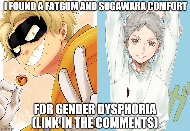 Image tagged in gender dysphoria,my hero academia,haikyuu,fatgum