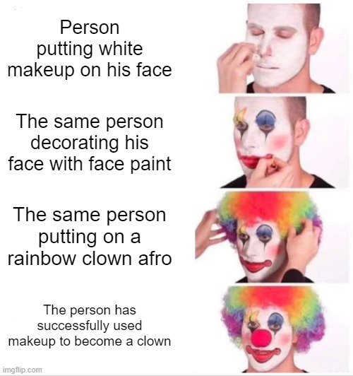 Clown Applying Makeup Meme Imgflip