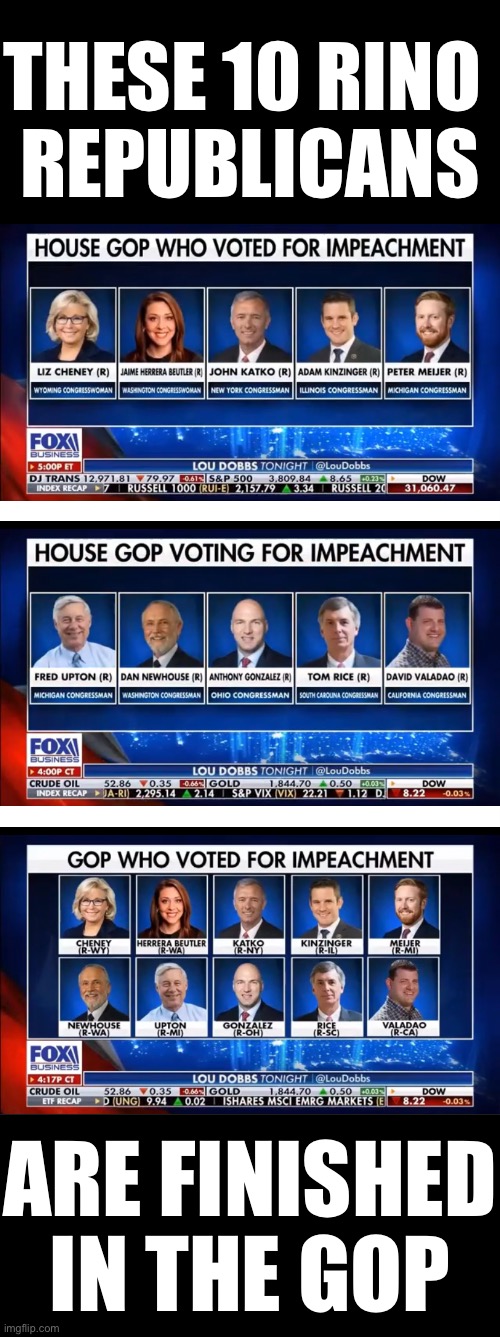 AntiTrump GOP politicians, you’re finished in the GOP! And you should