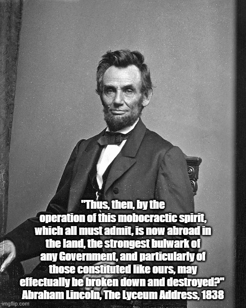 If America Does Not Survive, Lincoln Said The Reason Would Be Suicidal
