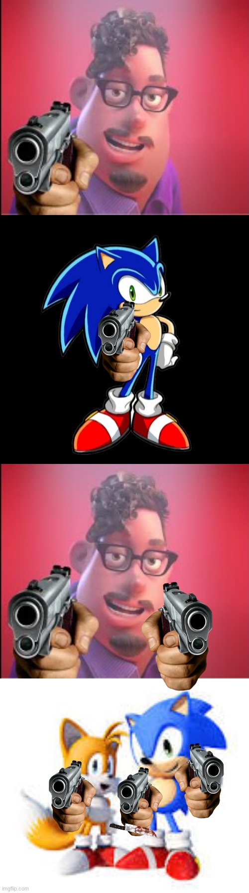 sonic vs grubhub man Imgflip