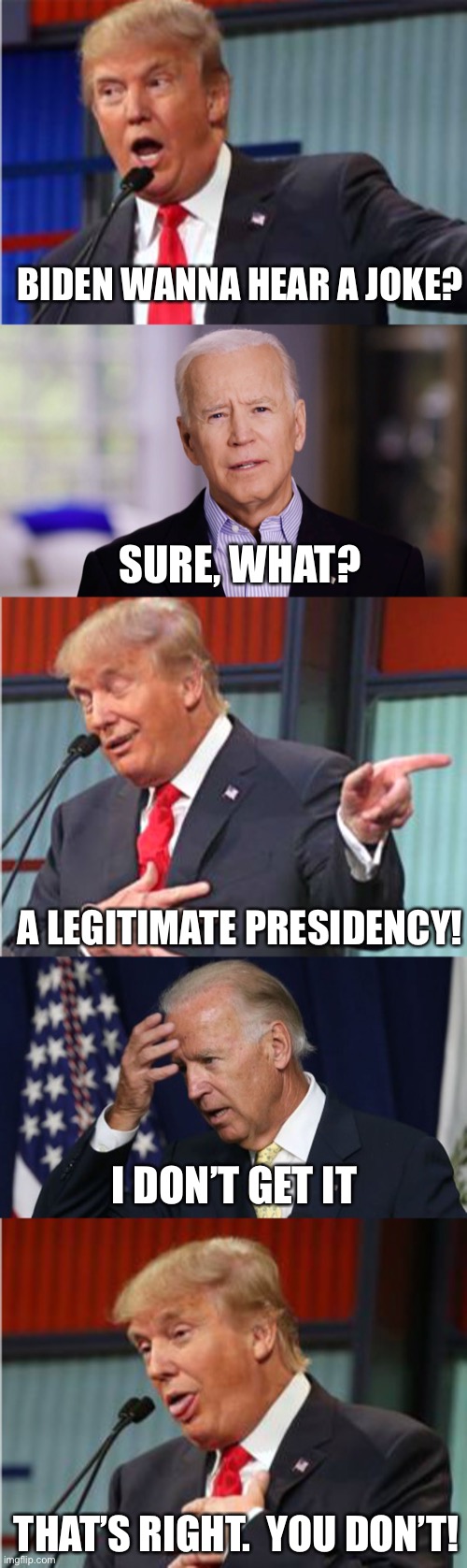 Biden doesn’t get the joke! Imgflip