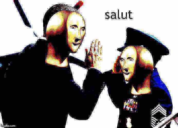 Obama meme man salut deepfried 3 Blank Template Imgflip