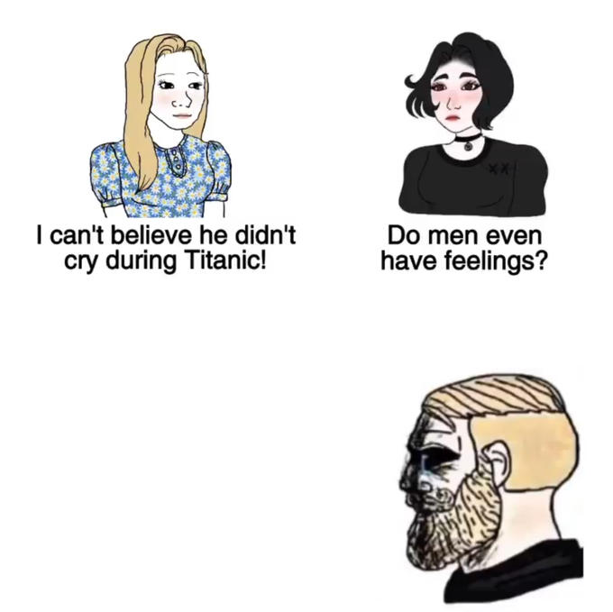 Do men have feelings Blank Template Imgflip