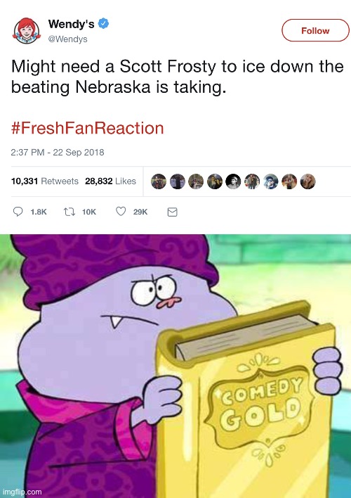 Image tagged in chowder comedy gold Imgflip