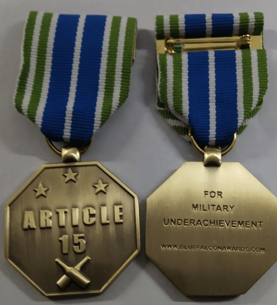 Article 15 medal UCMJ Blank Template Imgflip