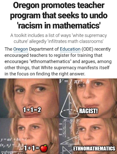 Mathematics is racist Imgflip
