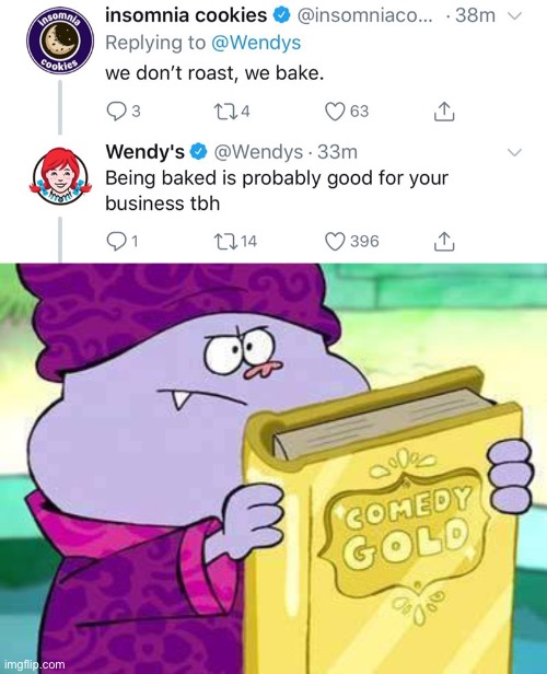 Image tagged in chowder comedy gold Imgflip