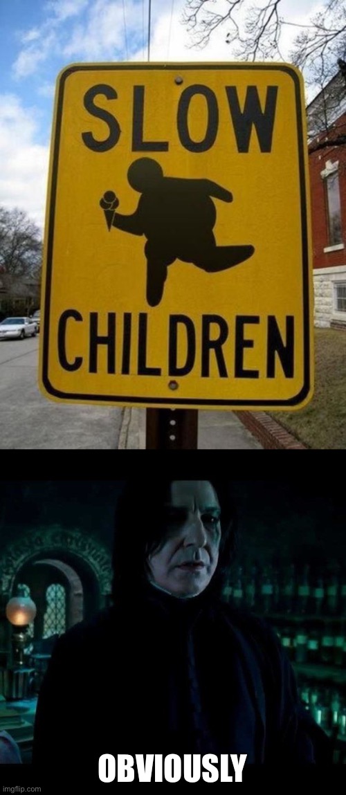 Image tagged in snape obviously,harry potter,sign,obviously Imgflip