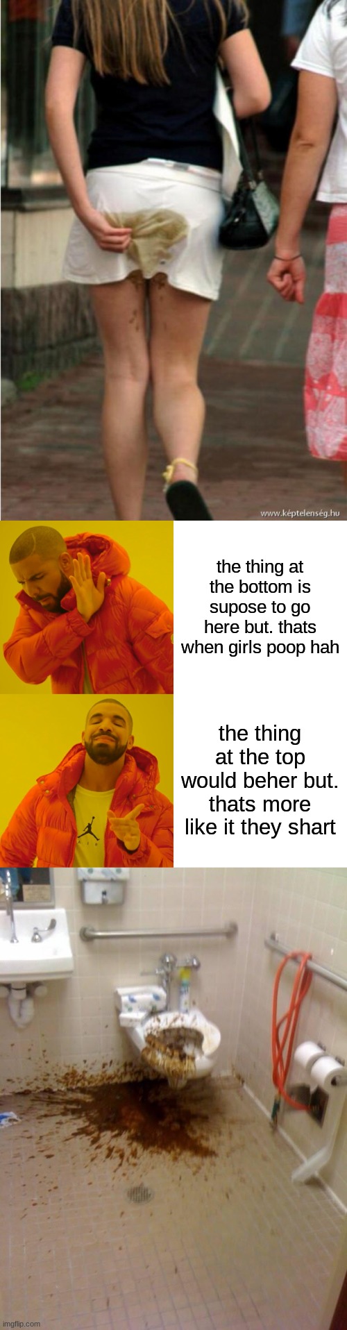 Image tagged in poop girl,memes,drake hotline bling Imgflip