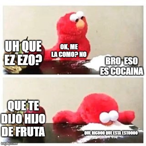 elmo cocaine Imgflip