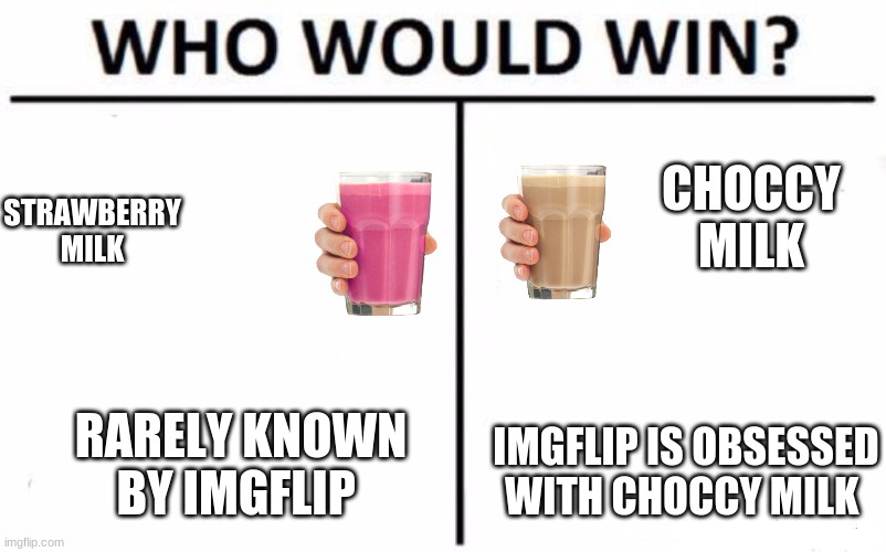 i think choccy milk Imgflip