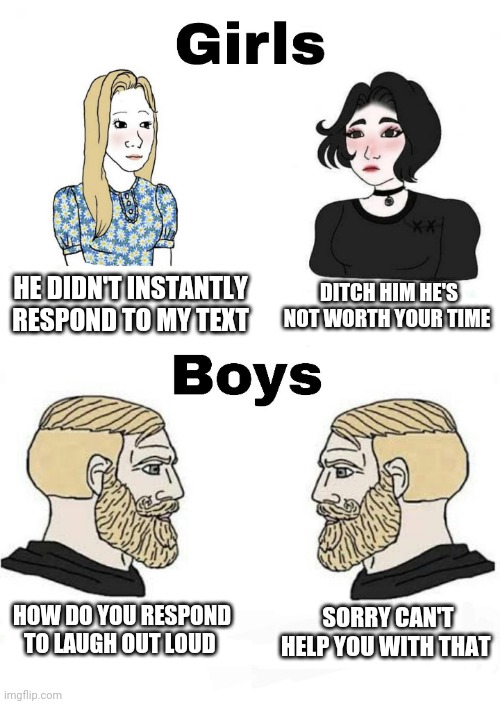 Girls vs Boys Imgflip