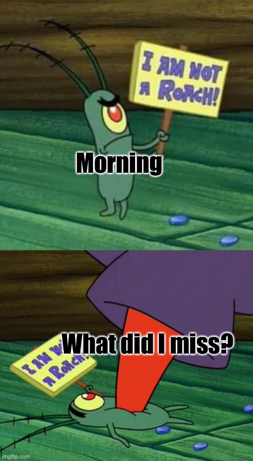 Plankton gets stepped on Imgflip