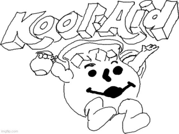 Kool Aid Man Coloring Page Sketch Coloring Page