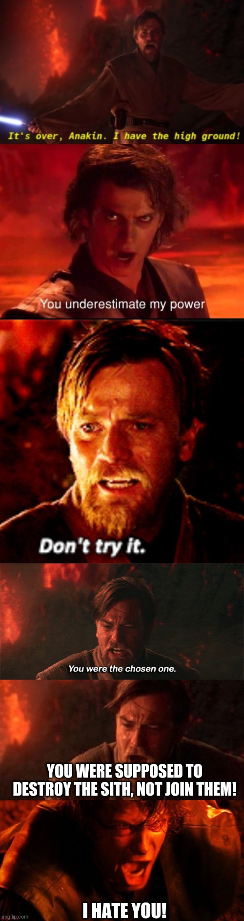 so i did the last part of the duel of the fates Imgflip