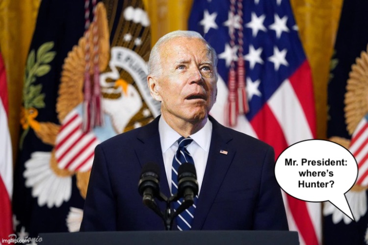 Image tagged in joe biden,press conference,hunter biden Imgflip