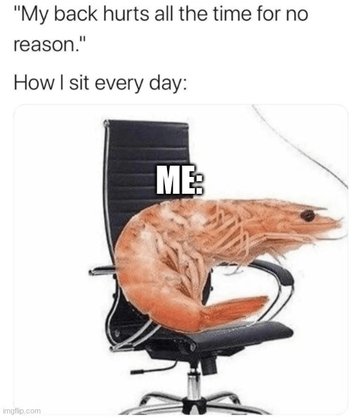 Image tagged in my back,chair,kill,me Imgflip