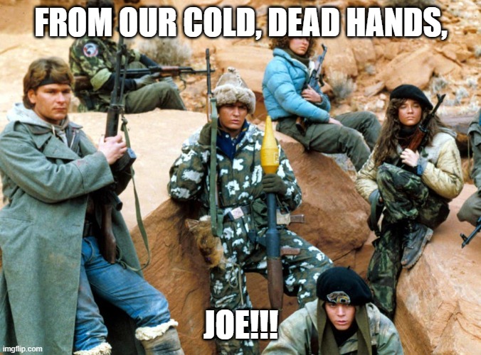 From our cold, dead hands, Joe!!!! Imgflip