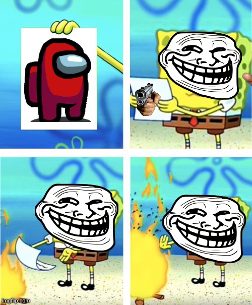 Spongebob Burning Paper Imgflip