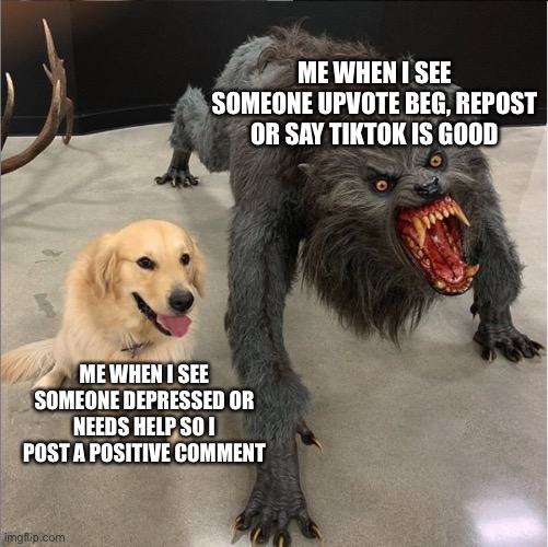 dog vs werewolf Memes Imgflip