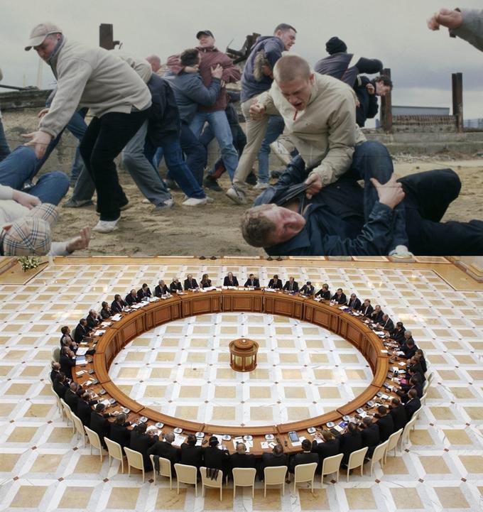 Fighting vs round table Blank Template Imgflip