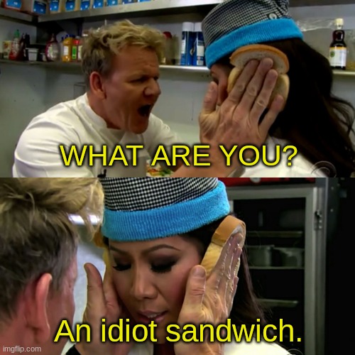 Gordon Ramsay idiot sandwich with text Blank Template Imgflip