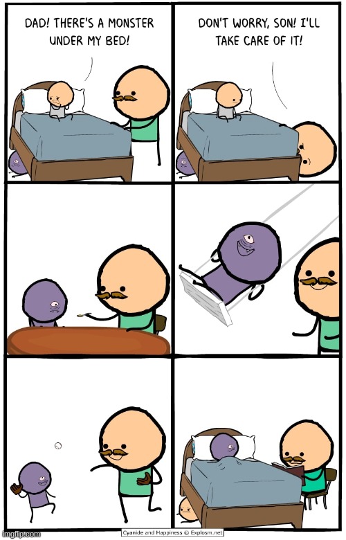 the kid under the bed Imgflip