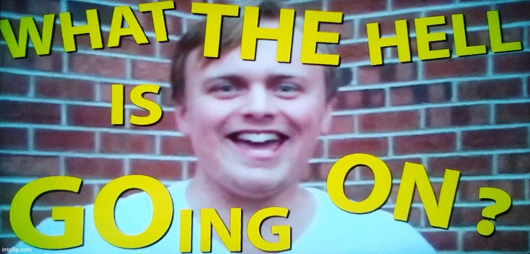 Image tagged in what the hell is going on Imgflip