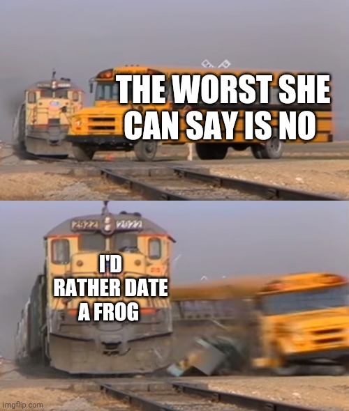 A train hitting a school bus Imgflip