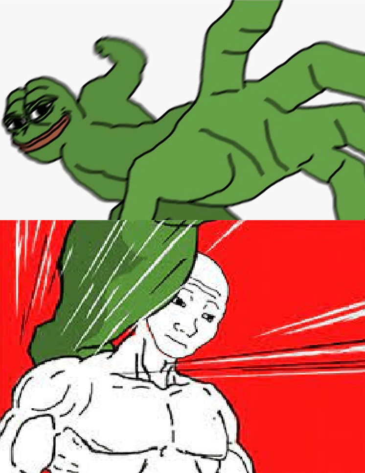Pepe punch vs. Dodging Wojak Memes Imgflip