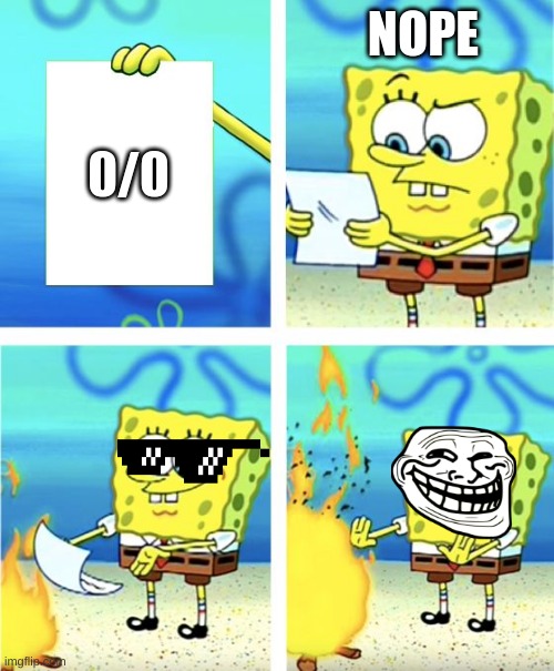 Spongebob Burning Paper Imgflip