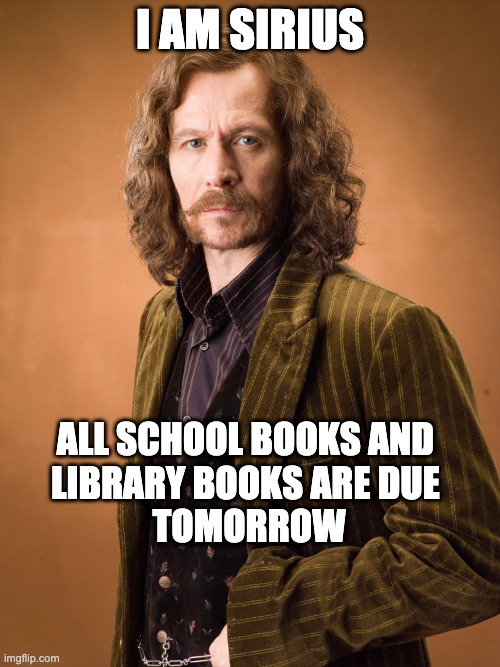 Library books due tomorrow Imgflip