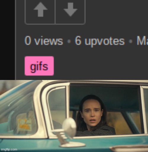 Image tagged in vanya and number 5 umbrella academy car meme Imgflip