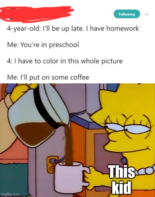 Image tagged in lisa simpson coffee that x shit Imgflip