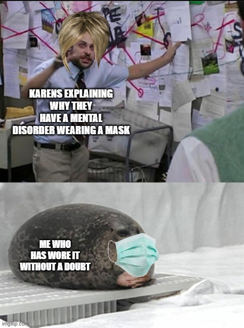 Charlie explaining to seal Imgflip