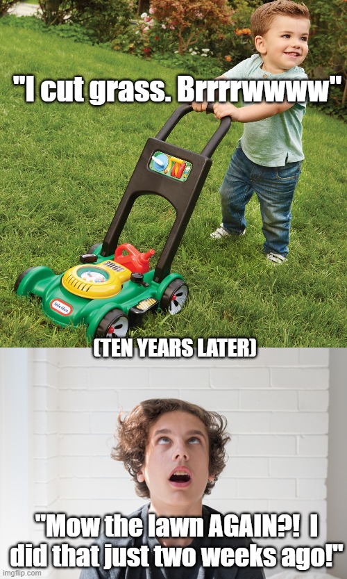 Lawn mower kid Imgflip