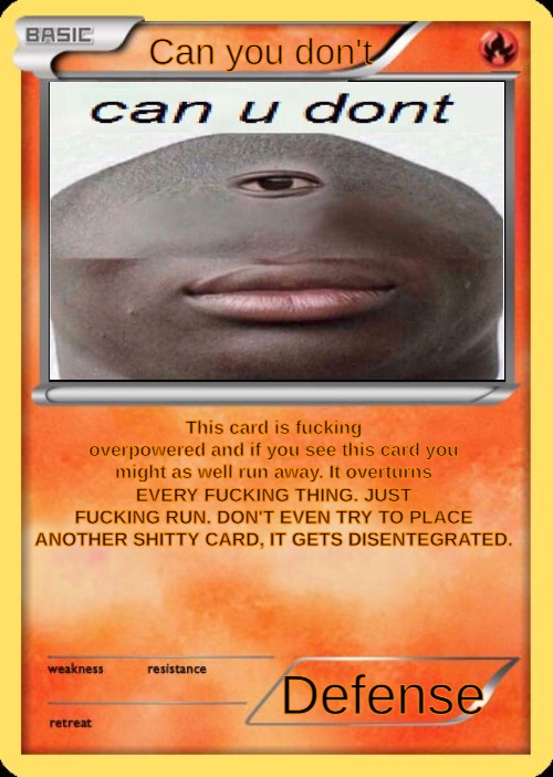 Blank Pokemon Card Imgflip
