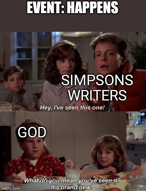 I haven't been watching Simpsons, but I've seems this all over the