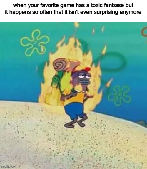 spongebob on fire Imgflip